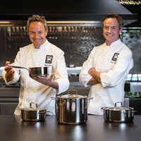 Signature stainless steel saucepan without non-stick coating