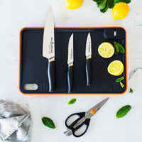 Efficient 3-teiliges Messer- und Scherenset mit Schneidebrett und Messerschärfer