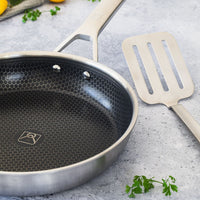 Hybrid Cell Honeycomb Bottom Stainless Steel Frying Pan