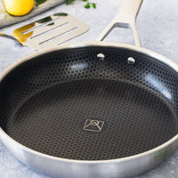 Hybrid Cell Honeycomb Bottom Stainless Steel Frying Pan