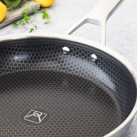 Hybrid Cell Honeycomb Bottom Stainless Steel Frying Pan