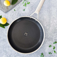 Hybrid Cell Honeycomb Bottom Stainless Steel Frying Pan