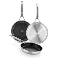 Hybrid Cell Honeycomb Bottom Stainless Steel Frying Pan