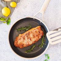 Hybrid Cell Honeycomb Bottom Stainless Steel Frying Pan