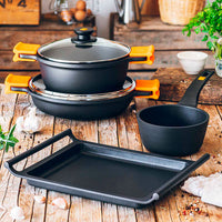 Efficient 6-Piece Cookware-Set with Griddle
