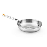 Set of 2 stainless steel frying pans without non-stick Efficient Inox