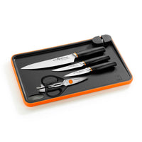 Efficient 3-teiliges Messer- und Scherenset mit Schneidebrett und Messerschärfer
