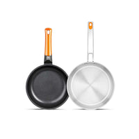 Efficient Orange frying pan and Efficient Inox frying pan set