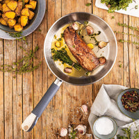 Set de 2 sartenes acero inoxidable sin antiadherente Master 24-28 cm