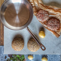 Set de 2 sartenes acero inoxidable sin antiadherente Profesional 20-24 cm