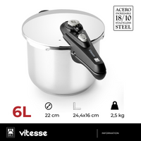 Olla a presión acero inoxidable Vitesse