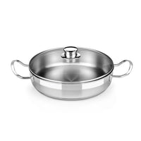 Professional 9-Piece Cookware Set with Baking Dish and Glass Lids