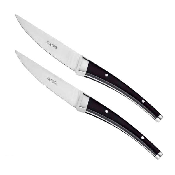 Set de 3 cuchillos de sierra para mesa realizados en acero inoxidable de  primera calidad