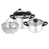 Set duo olla a presión acero inoxidable Facile