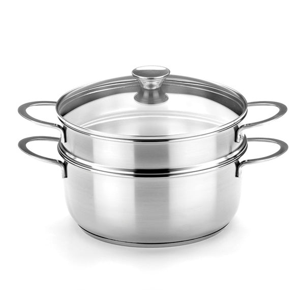 Olla Vaporera Doble De Acero Inoxidable Para Inducción – Cocina Al Vapor Y Hierve Con Total Seguridad