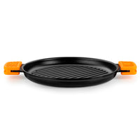 Efficient Iron Round Ribbed Griddle