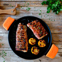 Efficient Iron Round Ribbed Griddle