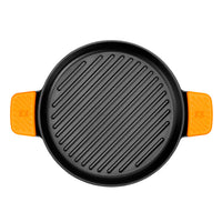 Efficient Iron Round Ribbed Griddle