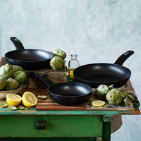 Set 3 sartenes aluminio forjado antiadherente 18-22-26 cm