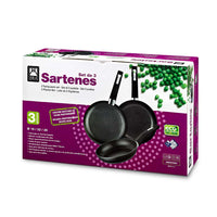 Set 3 sartenes aluminio forjado antiadherente 18-22-26 cm