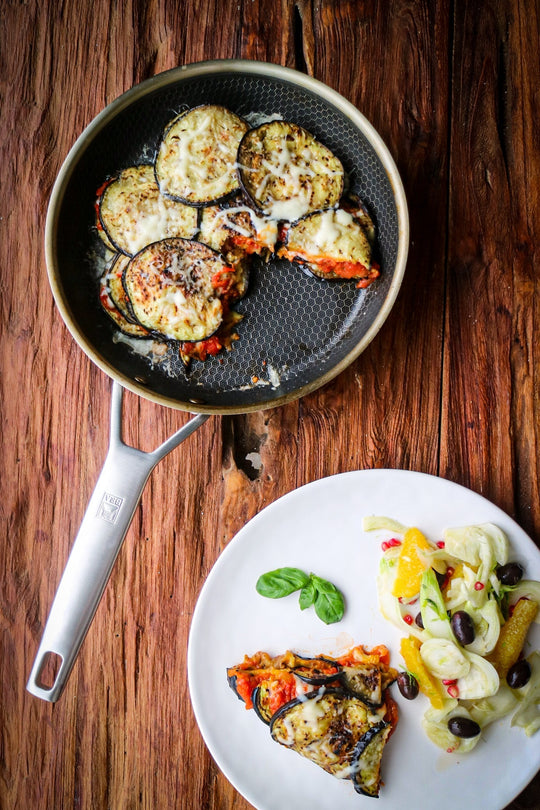 Parmesana de berenjenas en sartén