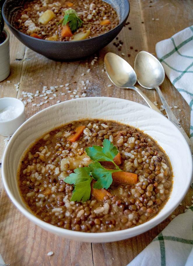 Lentejas con arroz
