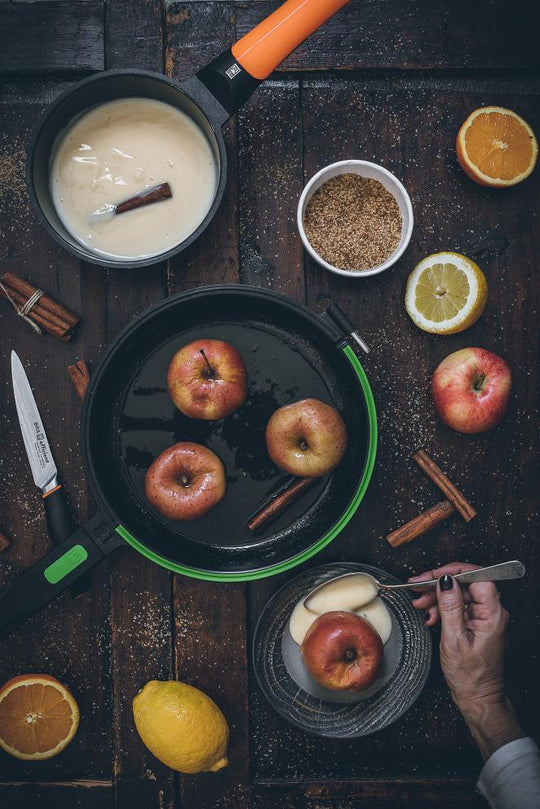 Manzanas con natillas