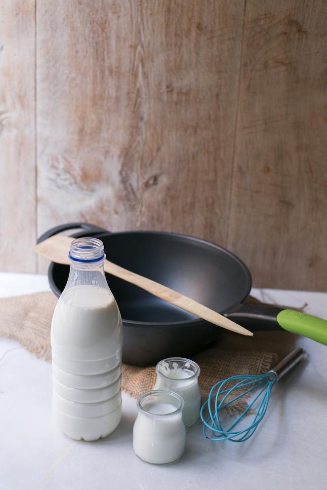 Receta casera de yogur con coulis de arándanos