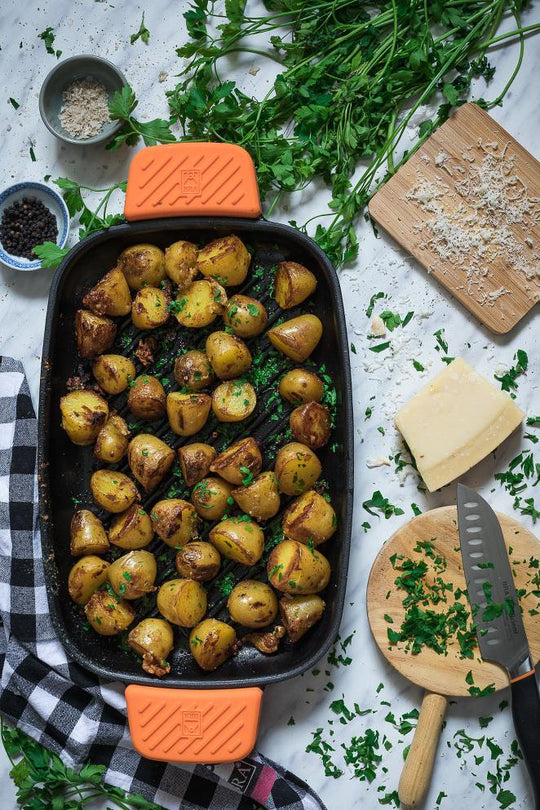 Patatas asadas al parmesano