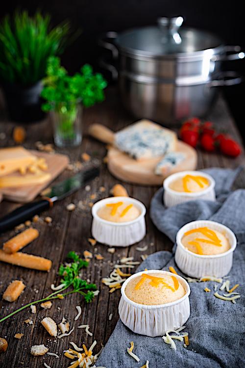 Panecillos de queso al vapor