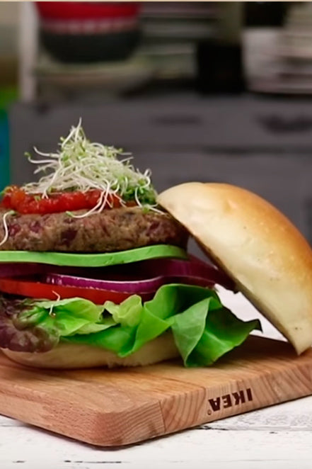 Hamburguesa vegana, increiblemente rica, vídeo receta