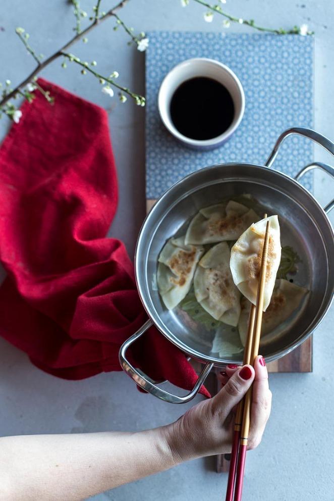 Gyozas al vapor (empanadillas japonesas)