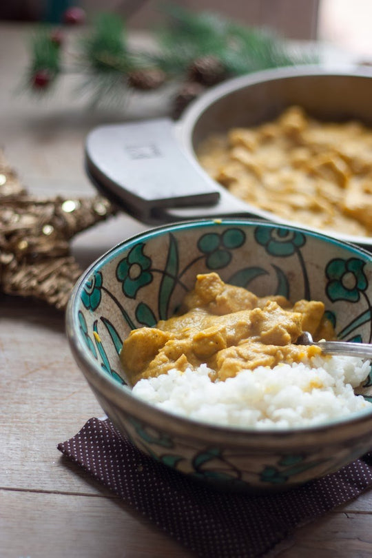 Pollo al curry con arroz