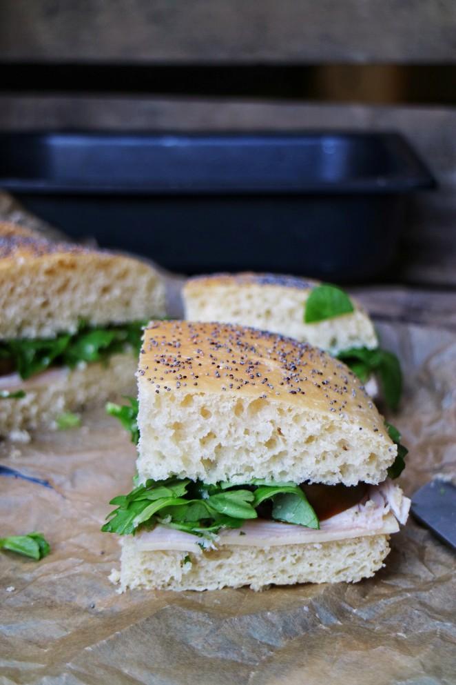 Tramezzino vegetal con pavo