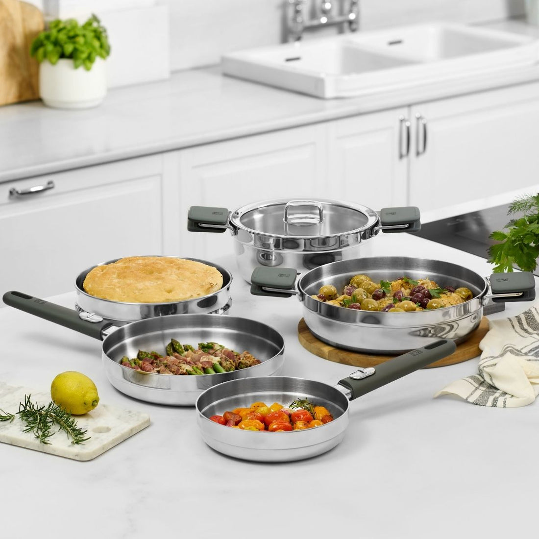 Set de cocina 5 piezas Compac Inox