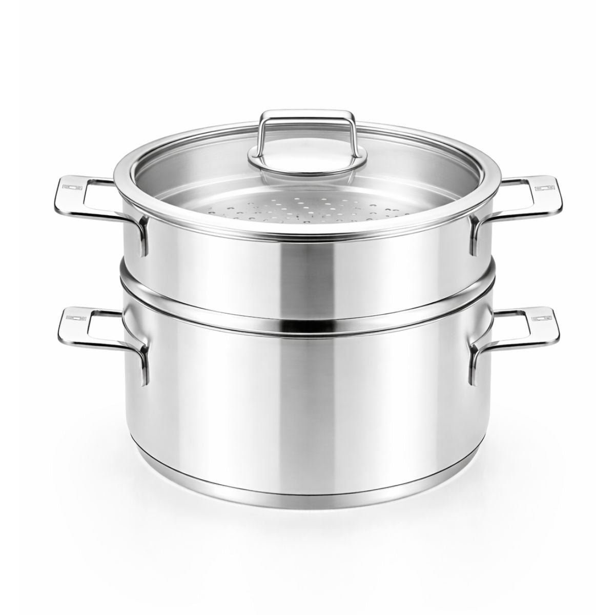 Cacerola con vaporera acero inoxidable sin antiadherente Signature