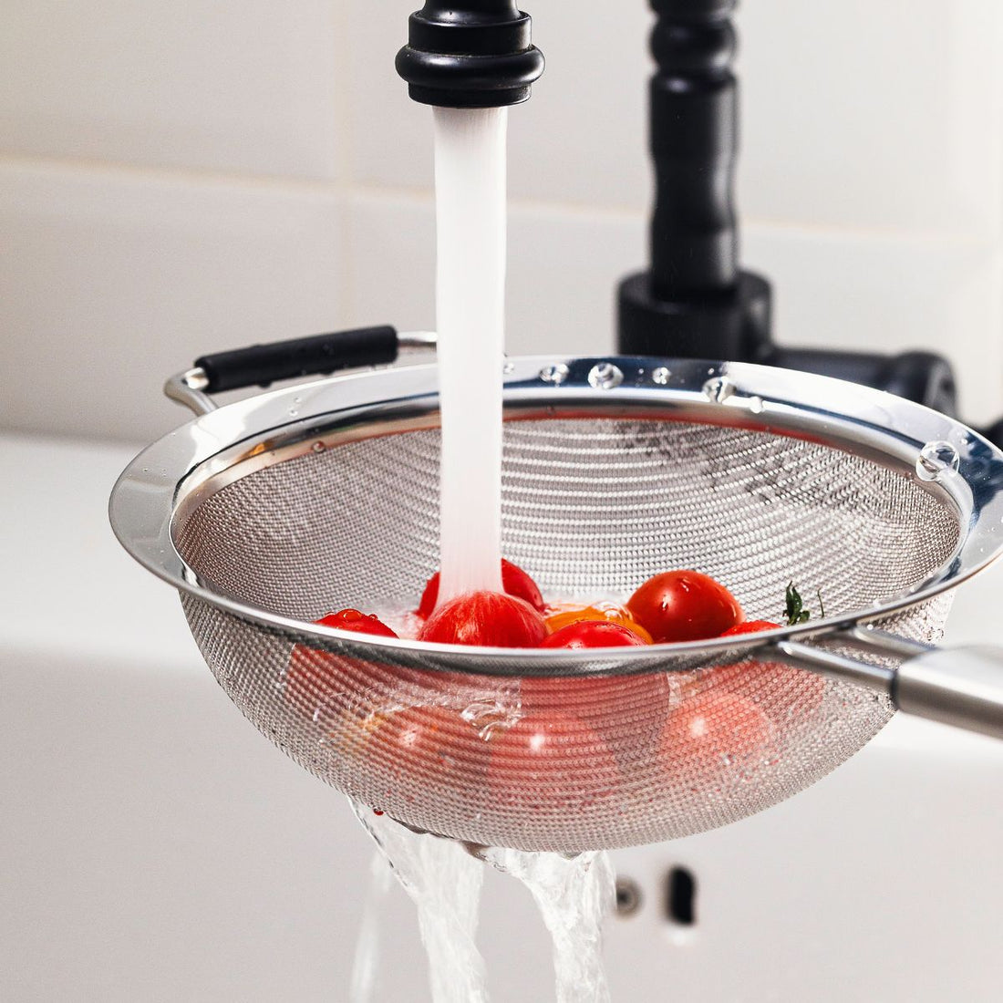 3er-Set Edelstahlsiebe – Cocina con BRA