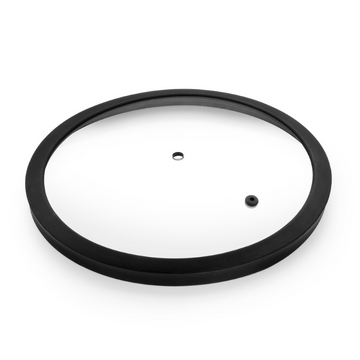 Glass lid with silicone rim